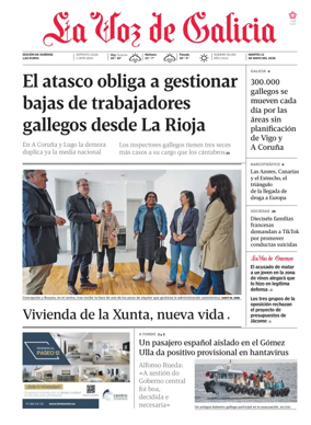 Cover of La Voz de Galicia (Ourense)