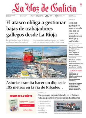 Cover of La Voz de Galicia (Viveiro)
