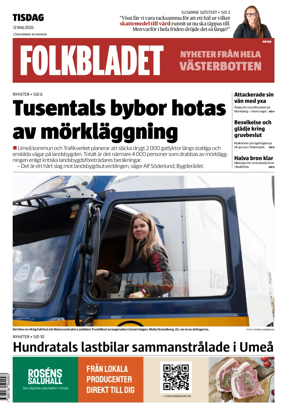 Cover of Folkbladet Vasterbotten