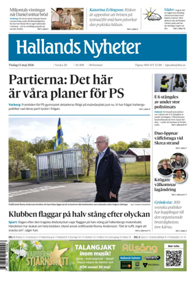 Cover of Hallands Nyheter