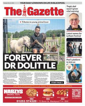 Cover of Blackpool Gazette