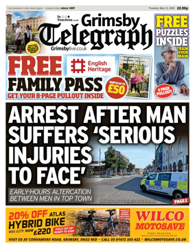 Cover of Grimsby Telegraph