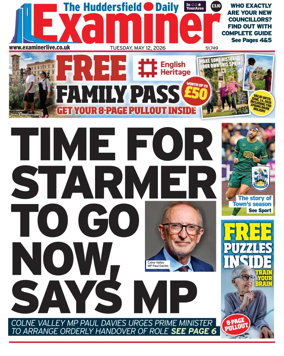 Cover of Huddersfield Daily Examiner