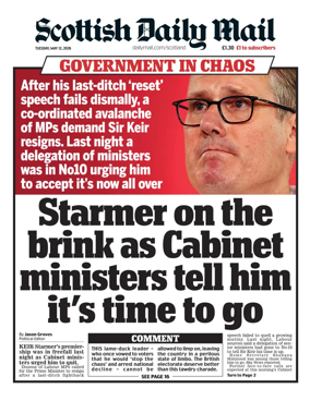 Cover of Scottish Daily Mail