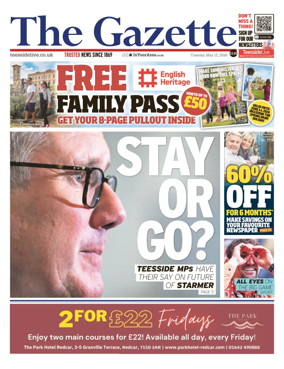 Cover of Teesside Evening Gazette