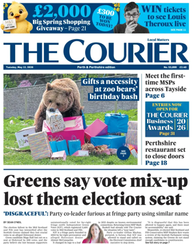 Cover of The Courier & Advertiser (Perth and Perthshire Edition)