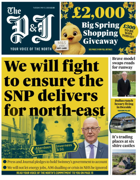 Cover of The Press and Journal (Aberdeen and Aberdeenshire)