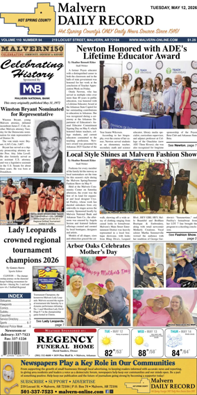 Cover of Malvern Daily Record