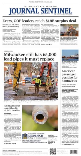 Cover of Milwaukee Journal Sentinel