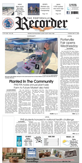 Cover of Porterville Recorder
