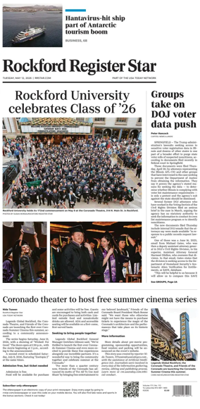 Cover of Rockford Register Star