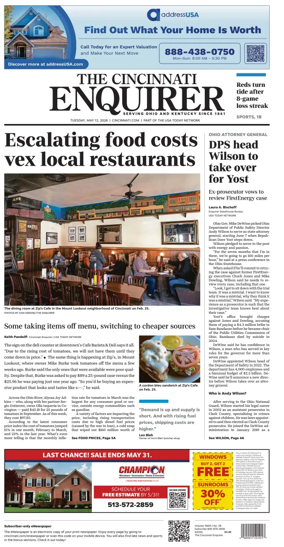 Cover of The Cincinnati Enquirer