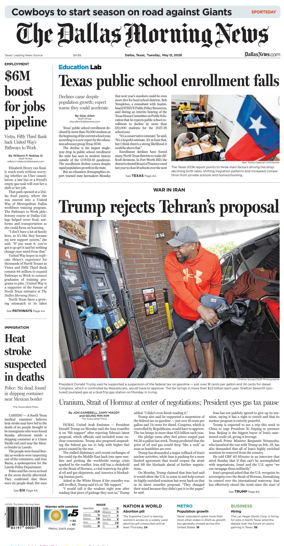 Cover of The Dallas Morning News