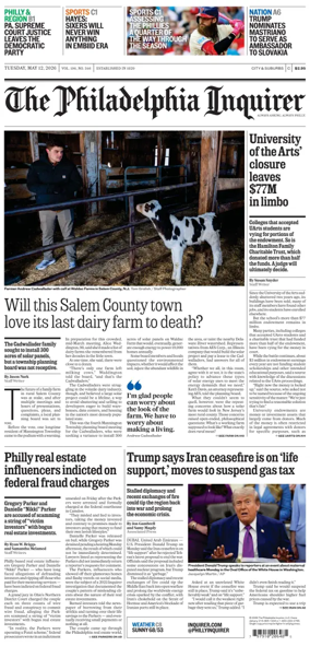 Cover of The Philadelphia Inquirer (South Jersey edition)