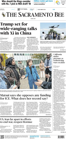 Cover of The Sacramento Bee