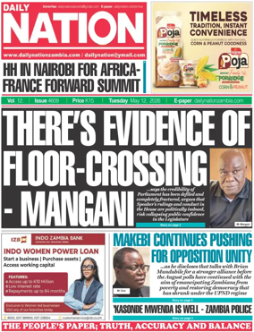 Cover of Daily Nation Newspaper
