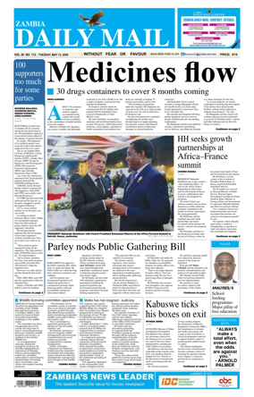 Cover of Zambia Daily Mail