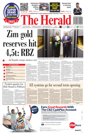 Cover of The Herald (Zimbabwe)