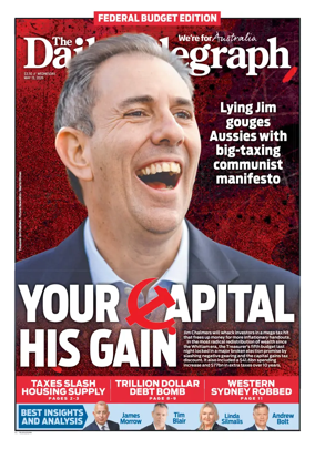 Cover of The Daily Telegraph (Sydney)
