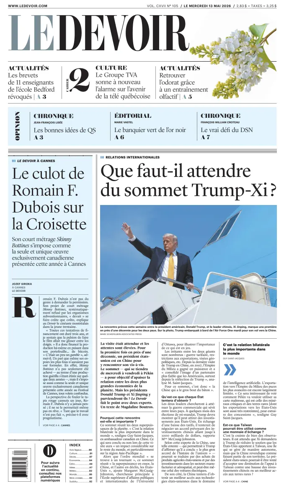 Cover of Le Devoir