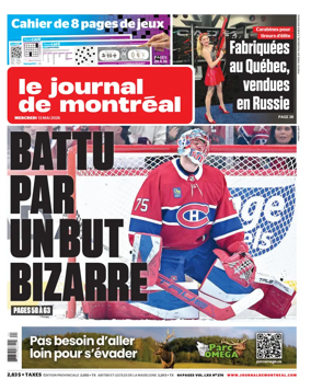 Cover of Le Journal de Montreal