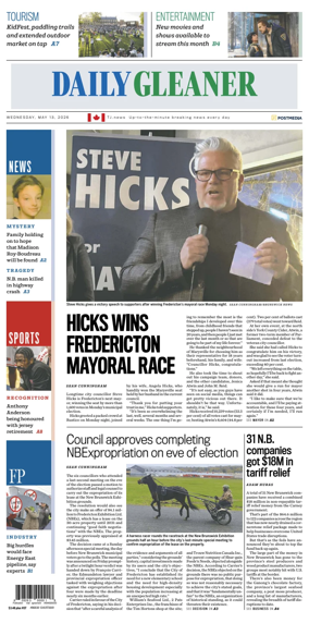 Cover of The Daily Gleaner