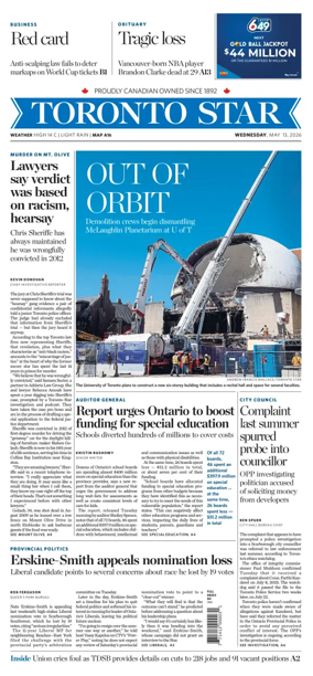 Cover of Toronto Star