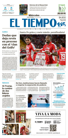 Cover of El Tiempo (Bogota)