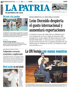 Cover of La Patria (Colombia)