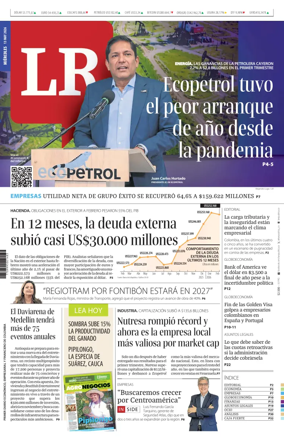 Cover of La Republica (Colombia)