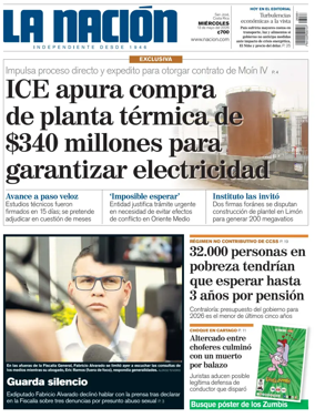 Cover of La Nacion (Costa Rica)