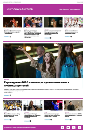 Cover of Euronews Culture and Sports (Russian) Compiled Edition
