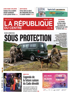 Cover of La Republique du Centre (Orleans - Loiret))
