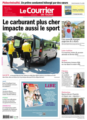 Cover of Le Courrier de l’Ouest (Angers)