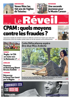 Cover of Le Reveil du Vivarais – edition Annonay