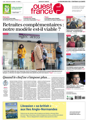 Cover of Ouest France (La Roche-sur-Yon - Fontenay-le-Comte)