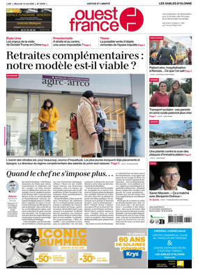 Cover of Ouest France (Les Sables-d'Olonne)