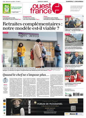Cover of Ouest-France (Quimperle Concarneau)