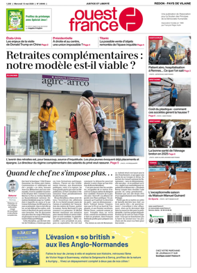 Cover of Ouest France (Redon / Pays de Vilaine)