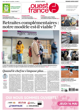Cover of Ouest-France (Rennes Nord-Ouest)