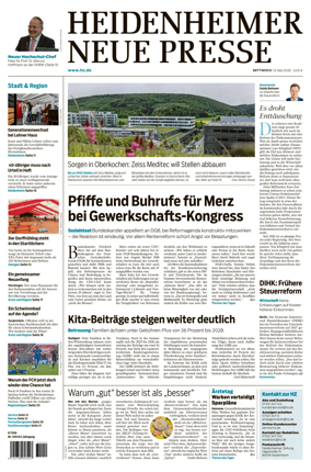 Cover of Heidenheimer Neue Presse