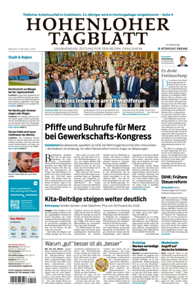 Cover of Hohenloher Tagblatt