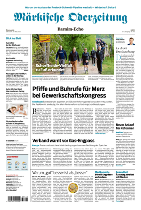 Cover of Markische Oderzeitung Eberswalde