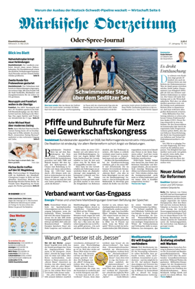 Cover of Markische Oderzeitung Eisenhuttenstadt