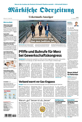 Cover of Markische Oderzeitung Uckermarkanzeiger