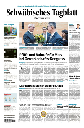 Cover of Schwabisches Tagblatt - Tubinger Chronik