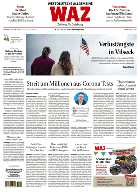 Cover of Westdeutsche Allgemeine Zeitung (Duisburg)
