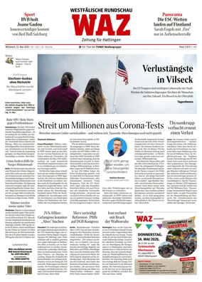 Cover of Westdeutsche Allgemeine Zeitung (Hattingen)