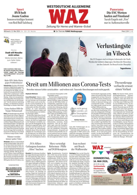 Cover of Westdeutsche Allgemeine Zeitung (Herne)