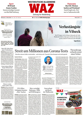 Cover of Westdeutsche Allgemeine Zeitung (Velbert)